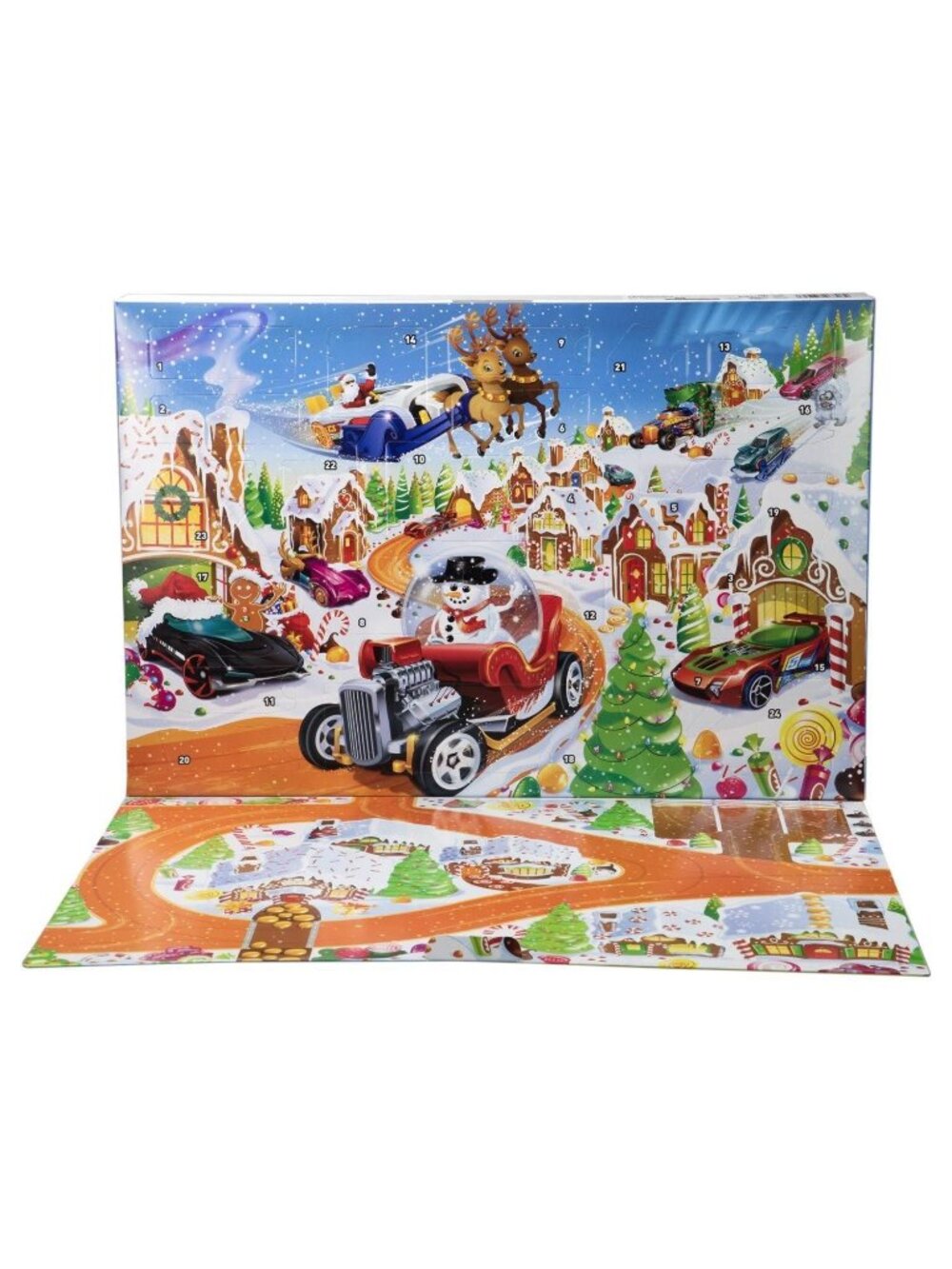 Hot Wheels Advent Calendar With 10 Exclusive Cars & 23 Accessories For Ages 3+